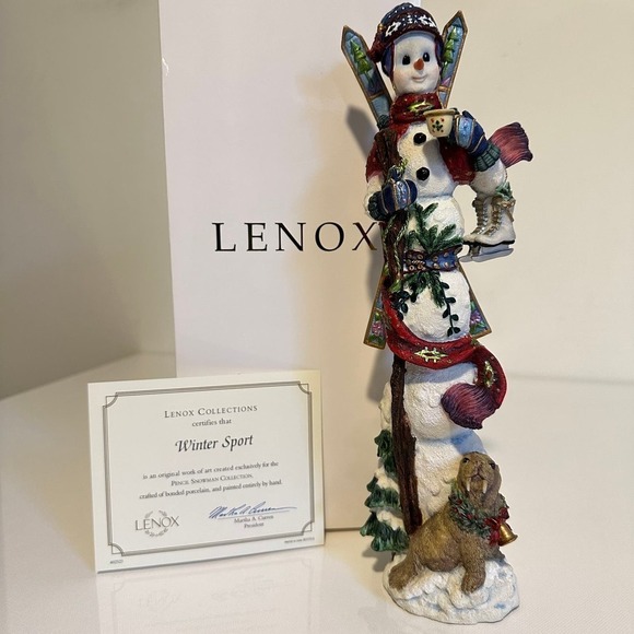 Lenox Collection "Winter Sport" Pencil Snowman 2004 - Picture 4 of 9